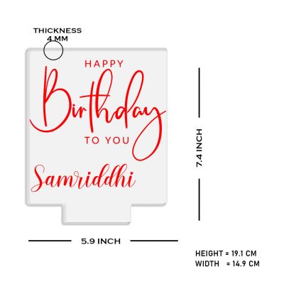 Personalized Happy Birthday to You Engraved Night Lamp with Warm White Light Customized with Name Birthday Gift for Someone Special Best Gifts for Friends Girls Boys Men Women