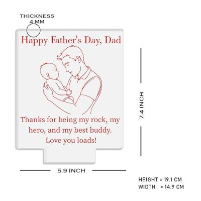 Happy Father's Day, Dad night lamp with Automatic Color Changing Light Memorable Gift for Dad , Express Your Love for Dad, Thankyou Gift for Dad