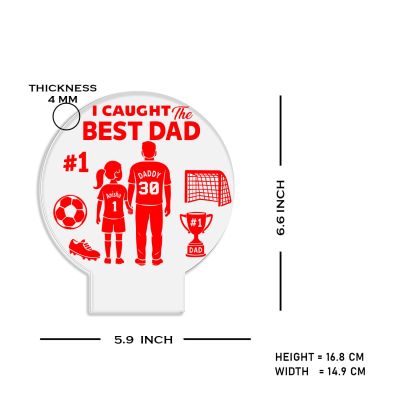 I Caught the Best Dad night lamp with Multicolored Light Light Customized with Name Gift from Daughter, Memorable Gift for Dad , Fathers Day Gift for Dad from Daughter , Birthday Gift for Dad