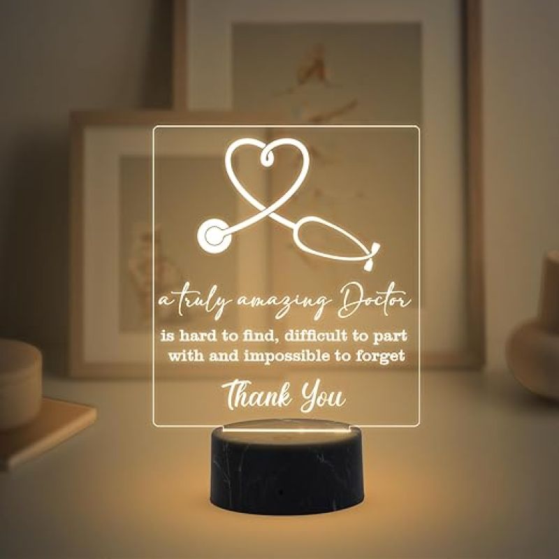 A Truly Amazing Doctor night lamp with Warm White Light Thankyou Gift for Physicians, Gynecologist, Physiotherapist, Nurse  Home & Doctor Clinic Decor Doctor Appreciation Gift