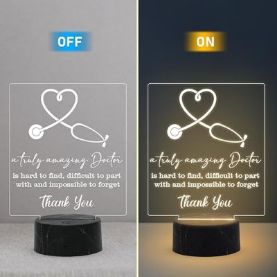 A Truly Amazing Doctor night lamp with Warm White Light Thankyou Gift for Physicians, Gynecologist, Physiotherapist, Nurse  Home & Doctor Clinic Decor Doctor Appreciation Gift