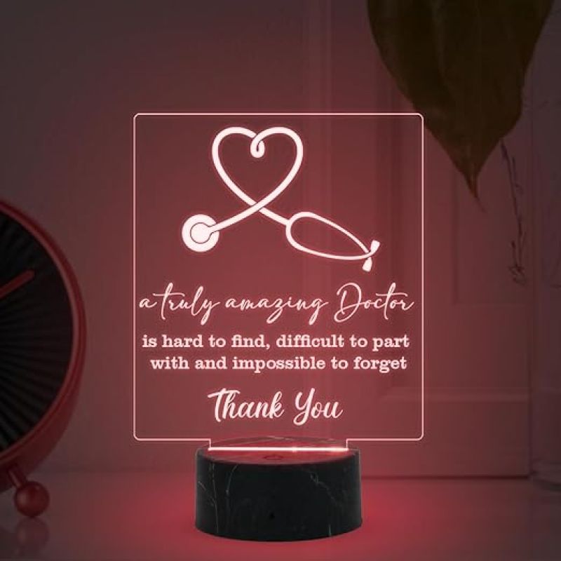 A Truly Amazing Doctor night lamp with Multicolored Light Thankyou Gift for Physicians, Gynecologist, Physiotherapist, Nurse Home & Doctor Clinic Decor Doctor Appreciation Gift