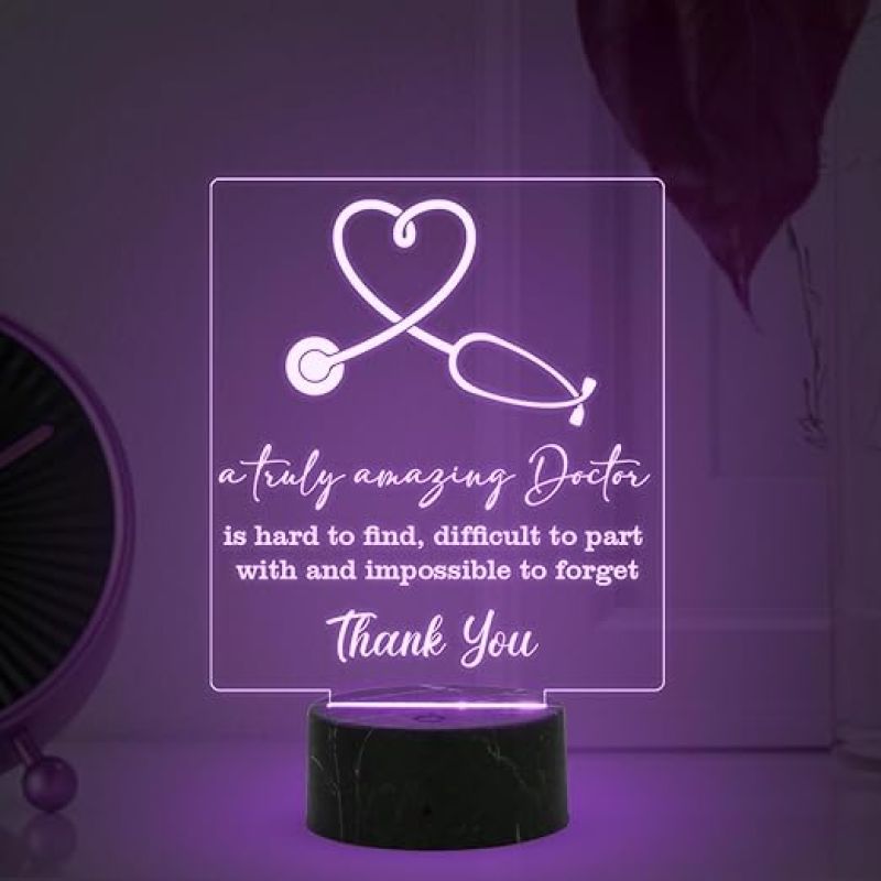 A Truly Amazing Doctor night lamp with Multicolored Light Thankyou Gift for Physicians, Gynecologist, Physiotherapist, Nurse Home & Doctor Clinic Decor Doctor Appreciation Gift
