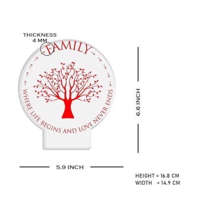 3D Illusion Family Tree Night Lamp with Warm White Light Gift for Family member Home Decor