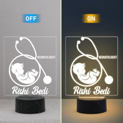 Personalized Neonatologist Night Light with Warm White Light Customized with Name Gift for Doctor & Medical Student , Thankyou Gift for Doctor