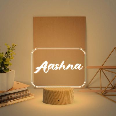 Personalized Name night lamp with Warm White Light Customized Name with Different Font stylish Gift for Anniversary Birthday , Gift for Someone Special , Birthday Gift for Wife Husband