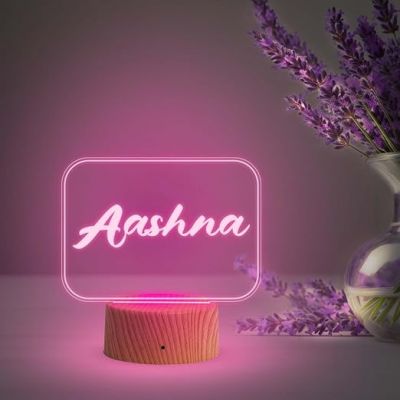 Personalized Name night lamp with Multicolored Light Customized Name with Different Font stylish Gift for Anniversary Birthday , Gift for Someone Special , Birthday Gift for Wife Husband