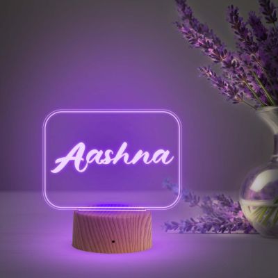Personalized Name night lamp with Multicolored Light Customized Name with Different Font stylish Gift for Anniversary Birthday , Gift for Someone Special , Birthday Gift for Wife Husband