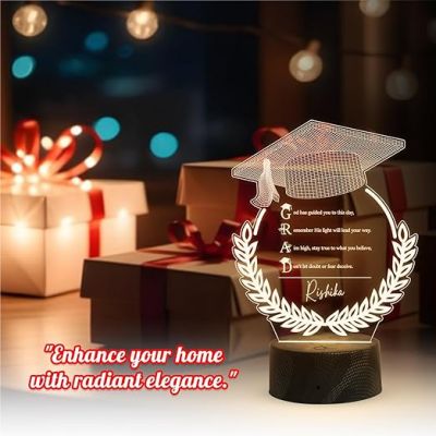 Personalized Graduation Cap night lamp with Warm White Light Customized with Name Graduation Gift for Student Daughter & Son, Doctor, Law Students, Engineers, Nurse