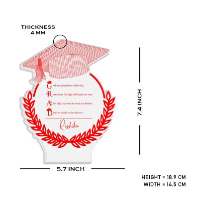 Personalized Graduation Cap night lamp with Warm White Light Customized with Name Graduation Gift for Student Daughter & Son, Doctor, Law Students, Engineers, Nurse