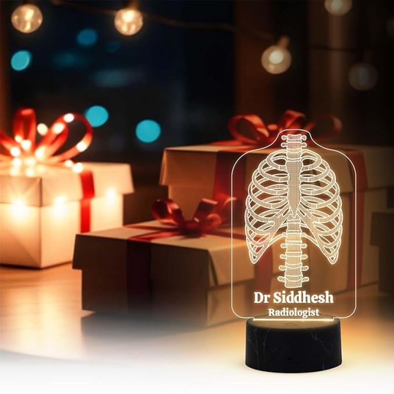 Personalized Radiologist Night Lamp with Warm White Light Customized with Nam Appreciation Gift, Radiology Doctor Gift, Medical Decor, Clinic Decor