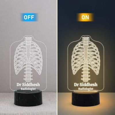 Personalized Radiologist Night Lamp with Warm White Light Customized with Nam Appreciation Gift, Radiology Doctor Gift, Medical Decor, Clinic Decor