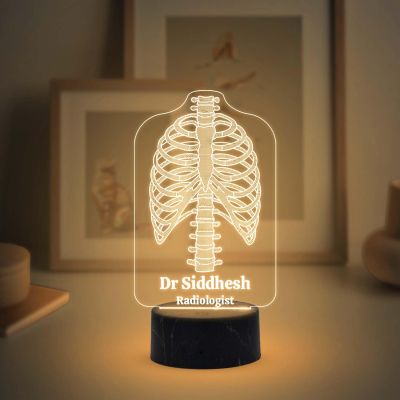 Personalized Radiologist Night Lamp with Warm White Light Customized with Nam Appreciation Gift, Radiology Doctor Gift, Medical Decor, Clinic Decor