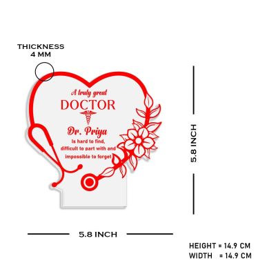 A Truly Great Doctor night lamp with Warm White Light Customized with Name Gift for Doctor Day Thankyou Gift for Doctor Clinic Decor
