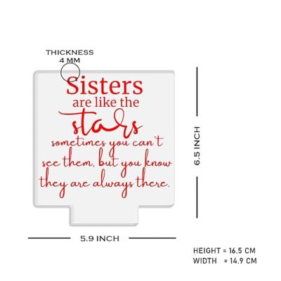Sister Are Like The Stars night lamp with Warm White Light Gift for Sister , Birthday Gift for Sister , Raksha Bandhan Gift for Sister , Surprise Gift for Sister