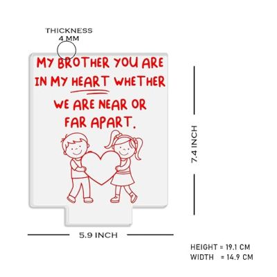 My Brother You are in My Heart night lamp with Warm White Light  Gift for Sister , Birthday Gift for Sister , Raksha Bandhan Gift for Sister , Surprise Gift for Sister