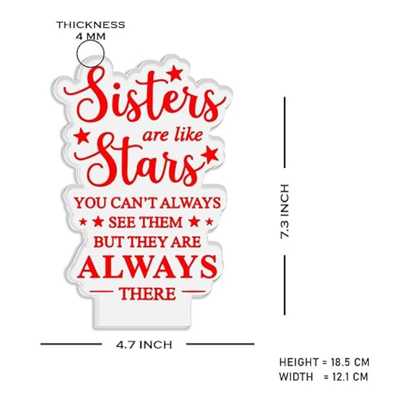 Sister are Like Stars night lamp with Warm White Light Gift for Sister , Birthday Gift for Sister , Raksha Bandhan Gift for Sister , Surprise Gift for Sister