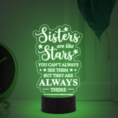 Sister are Like Stars night lamp with Multicolored Light Gift for Sister , Birthday Gift for Sister , Raksha Bandhan Gift for Sister , Surprise Gift for Sister
