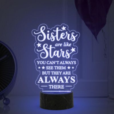 Sister are Like Stars night lamp with Multicolored Light Gift for Sister , Birthday Gift for Sister , Raksha Bandhan Gift for Sister , Surprise Gift for Sister