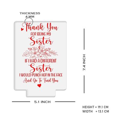 Thankyou You for being my Sister night lamp with Warm White Light Gift for Sister , Birthday Gift for Sister , Raksha Bandhan Gift for Sister , Surprise Gift for Sister