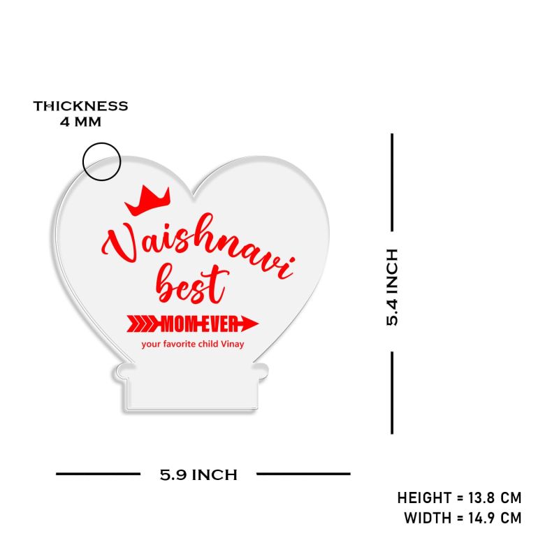 Best Mom Ever night Lamp with Warm White Light Customize with Name Birthday Gift for Mom from Daughter & Son , Surprise Gift for Mom , Mothers Day Gift