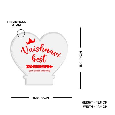 Best Mom Ever night Lamp with Warm White Light Customize with Name Birthday Gift for Mom from Daughter & Son , Surprise Gift for Mom , Mothers Day Gift