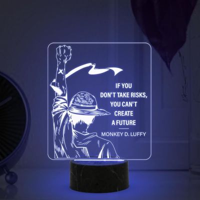 D Illusion Monkey D. Luffy night lamp with Automatic Color Changing Light Gift for Anime Lover & Birthday, Gift for Kids, Anime Home Decor