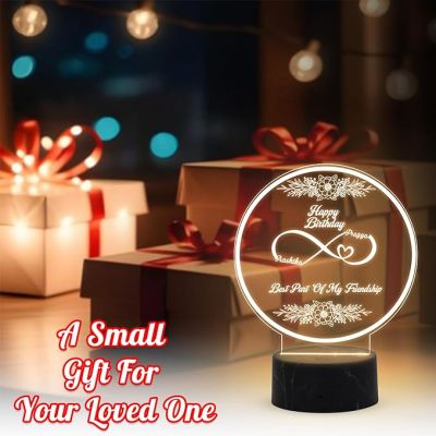 Best Past of My Friendship night lamp with Warm White Light Customized with Name Happy Birthday Gift for Best Friend, Birthday Gift for Bestie, Friendship Gift