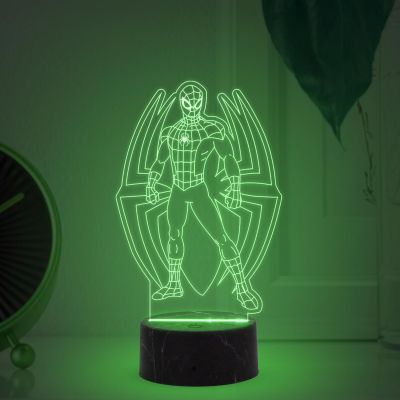 3D illusion Avengers Spiderman night lamp with Multicolored Light Birthday Gift for Marvel Fans Gift for Avengers Lovers Kids Room Decor