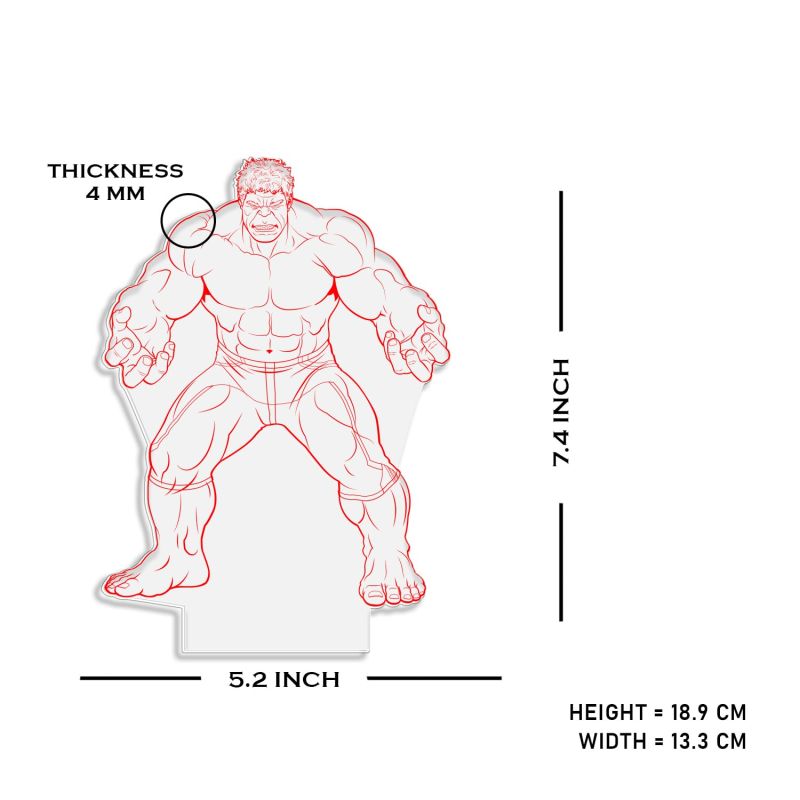 3D Illusion Hulk night lamp with Multicolored Light Birthday Gift for Marvel Fans Gift for Avengers Lovers Kids Room Decor