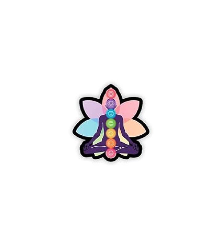 Chakra Meditation Wooden Fridge Magnet Sticker Almirah, Refrigerator, Home & Kitchen Door Gift for Friends Decorative Gift Items