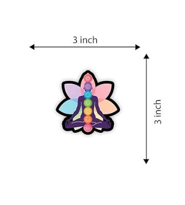 Chakra Meditation Wooden Fridge Magnet Sticker Almirah, Refrigerator, Home & Kitchen Door Gift for Friends Decorative Gift Items