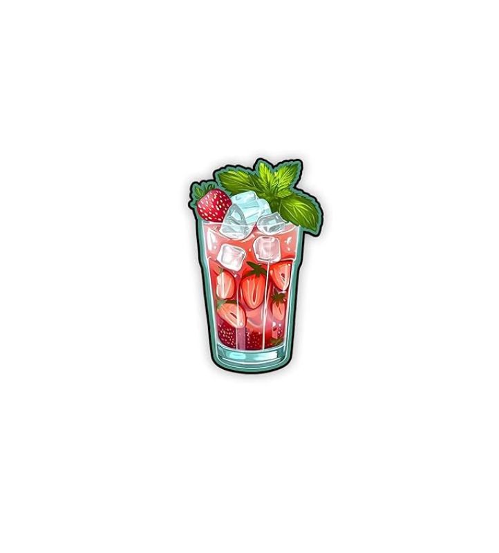 Strawberry Glass Wooden Fridge Magnet Sticker Almirah, Refrigerator, Kitchen, Kids Room Decor Items Gift for Friends, Kids