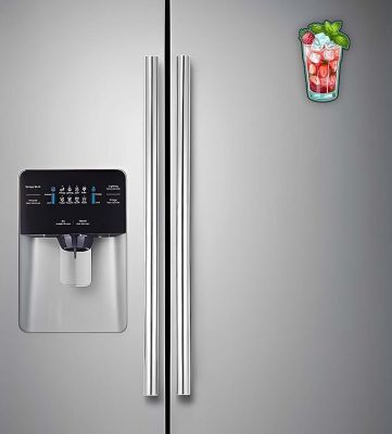 Strawberry Glass Wooden Fridge Magnet Sticker Almirah, Refrigerator, Kitchen, Kids Room Decor Items Gift for Friends, Kids