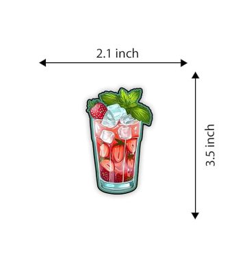 Strawberry Glass Wooden Fridge Magnet Sticker Almirah, Refrigerator, Kitchen, Kids Room Decor Items Gift for Friends, Kids
