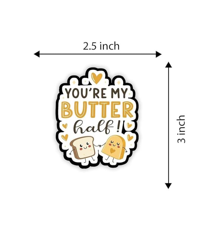 You are My Butter Half Wooden Fridge Magnet Sticker Almirah, Refrigerator, Kitchen, Kids Room Decor Items Gift for Friends, Couple