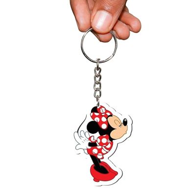 Mickey mouse Wooden Cartoon Keychain For Bike Car Bags Cute Keychain,Party Favors for Kids, Birthday Christmas Gift for Kids Adults