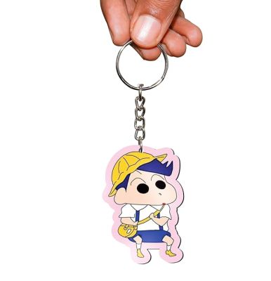 Sinchan Wooden Cartoon Keychain For Bike Car Bags Cute Key chain, Party Favors for Kids, Birthday Christmas Gift for Kids Adults