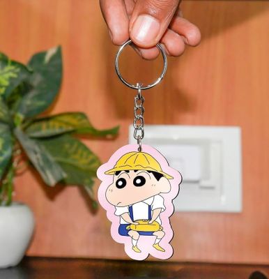Sinchan Wooden Cartoon Keychain For Bike Car Bags Cute Key chain, Party Favors for Kids, Birthday Christmas Gift for Kids Adults