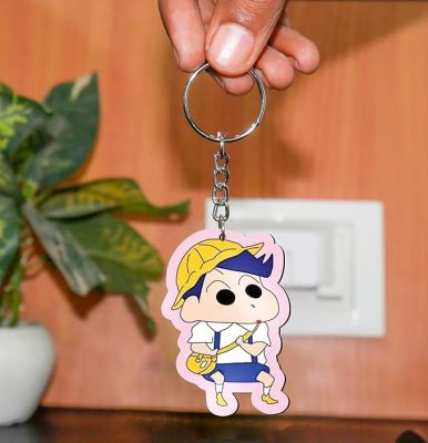 Sinchan Wooden Cartoon Keychain For Bike Car Bags Cute Key chain, Party Favors for Kids, Birthday Christmas Gift for Kids Adults