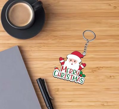 Merry Christmas Santa Keychain Christmas Decorations Items Key Ring for Girls, Return Gifts for Kids