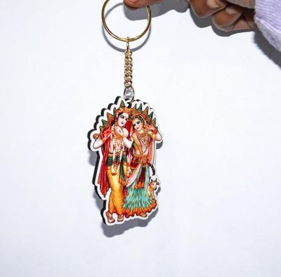 Lord Krishna Keychain For Bike Car Home Office Men Women Girls Boys Friends multicolored Keychain