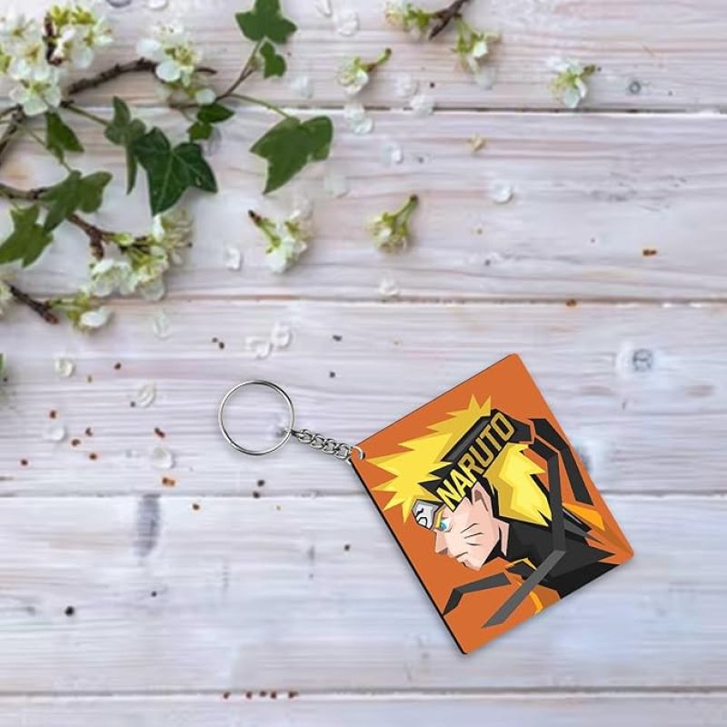 Naruto Anime Printed Wooden Keychain Birthday Gift for Kid ,Boyfriend, Car, Bike