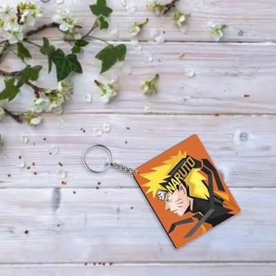 Naruto Anime Printed Wooden Keychain Birthday Gift for Kid ,Boyfriend, Car, Bike