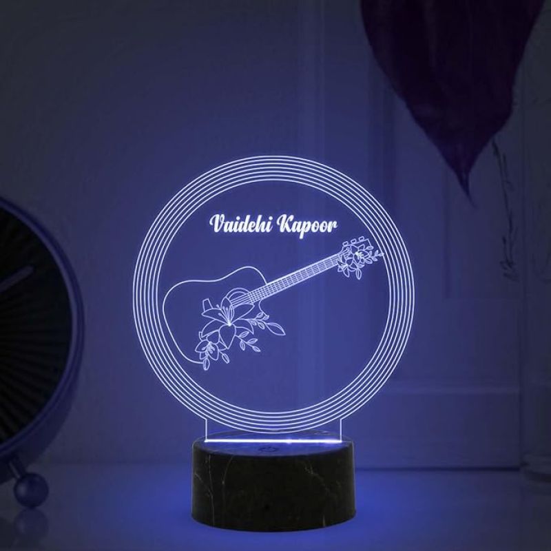 Personalized Singer Name Night Lamp with Automatic Color Changing Light Birthday Gift for Singer Friend & Music Lover Gift