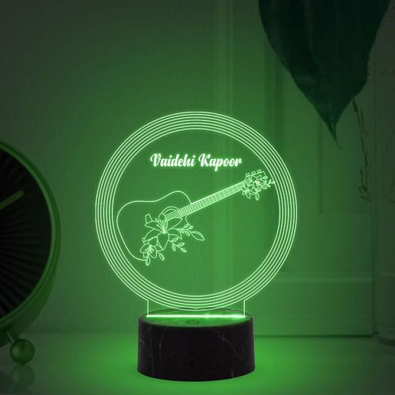 Personalized Singer Name Night Lamp with Automatic Color Changing Light Birthday Gift for Singer Friend & Music Lover Gift
