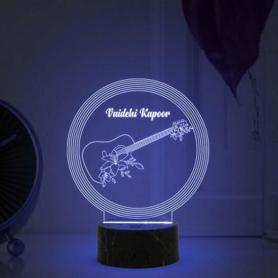 Personalized Singer Name Night Lamp with Automatic Color Changing Light Birthday Gift for Singer Friend & Music Lover Gift
