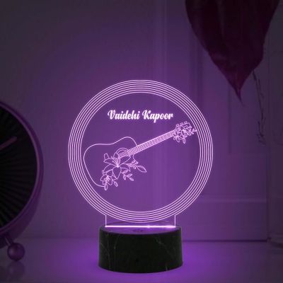 Personalized Singer Name Night Lamp with Automatic Color Changing Light Birthday Gift for Singer Friend & Music Lover Gift