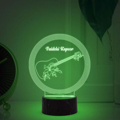 Personalized Singer Name Night Lamp with Automatic Color Changing Light Birthday Gift for Singer Friend & Music Lover Gift