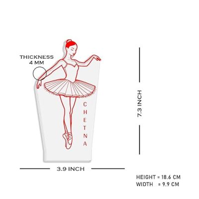 3D Illusion Girl Dancing Night Lamp with Warm White Light Customized with Name Unique Gift for Dancers , Surprise Gift for Dance Teacher , Bedroom Decor